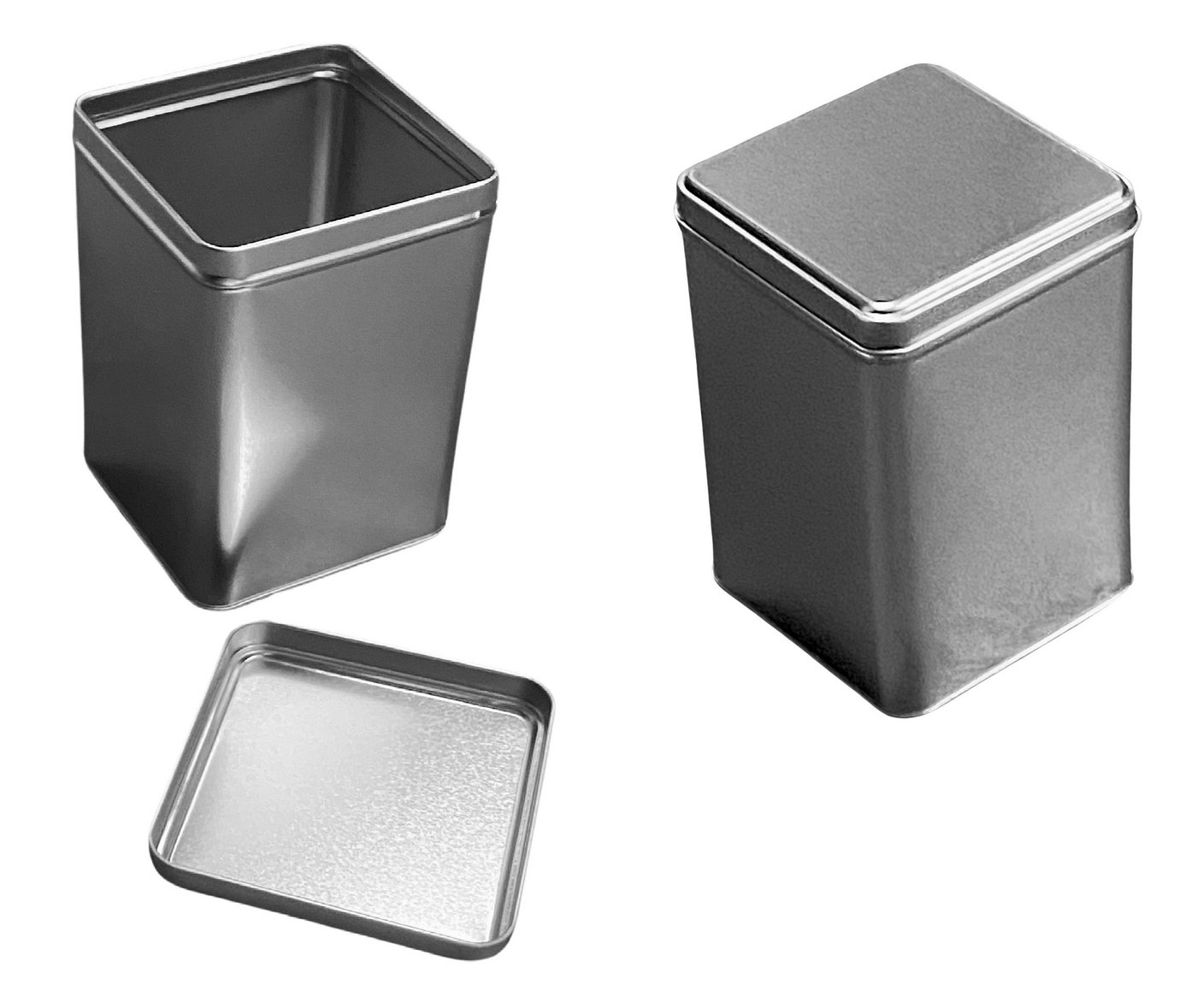 Rungassi Teedose 2er Set Dose Teedose Gewürzdose Geschenkdose Silber Matt L9xB9xH13cm Rungassi Teedose 2er Set Dose Teedose Gewürzdose Geschenkdose Silber Matt L9xB9xH13cm von Rungassi