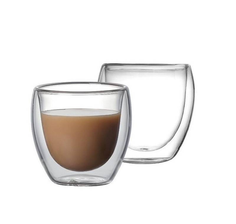 Rungassi Thermoglas Kaffee Milchkaffee Latte Macchiato Gläser doppelwandig 250ml Rungassi, Material: Borosilikatglas von Rungassi