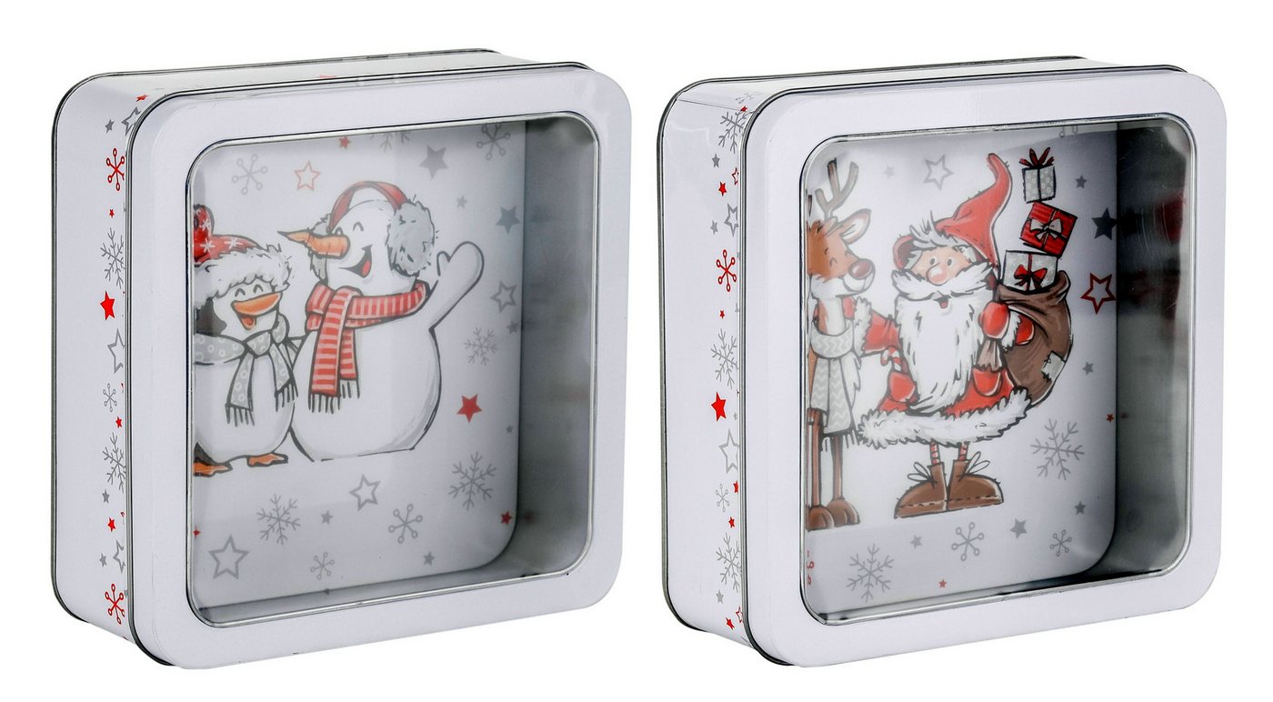 Rungassi Vorratsdose 2er Set Weihnachts Keksdose Plätzchendose Weihnachtsgebäckdose Rungassi Vorratsdose 2er Set Weihnachts Keksdose Plätzchendose Weihnachtsgebäckdose von Rungassi