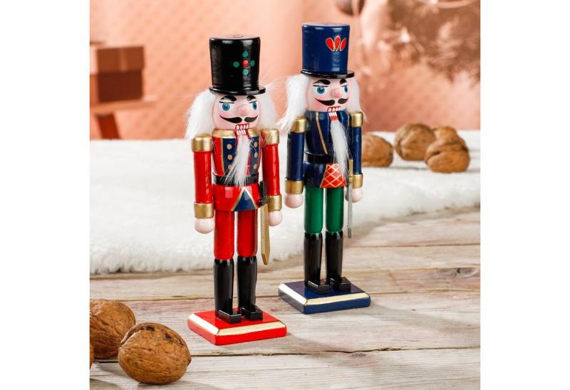 Rungassi Weihnachtsdorf 2er Set Weihnachtsdeko Tischdeko Nussknacker aus Holz, H 18cm von Rungassi