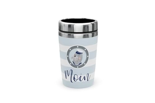Thermobecher Isolierbecher Thermo Kaffeebecher To Go 240ml (Seehund - Moin) von Rungassi