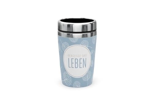 Thermobecher Isolierbecher Thermo Kaffeebecher To Go 240ml Thema Relax (Genieße das Leben) von Rungassi