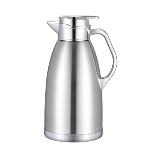Thermoskanne Isolierkanne Kaffeekanne 2,3 Liter FLSK2,3 (Silber) von Rungassi
