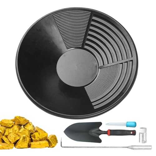 Goldwaschpfanne Set - 35cm Kunststoff Goldpfanne Für Goldwaschen, Tragbares Und Ergonomisches Goldwaschwerkzeug Für Bergbau Wanne Manuelle Goldwaschanlage Ausgräbt Goldwaschpfanne Set - 35cm Kunststoff Goldpfanne Für Goldwaschen, Tragbares Und Ergonomisches Goldwaschwerkzeug Für Bergbau Wanne Manuelle Goldwaschanlage Ausgräbt von Runkoyea