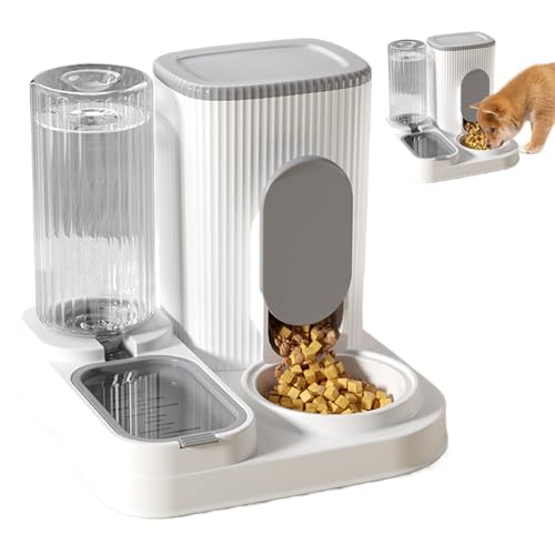 Runkoyea Automatischer Katzenfutterautomat | Automatischer Futterautomat Für Hunde Und Katzen,2 in 1 Futterstation Vorratsbehälter mit Frischhalte Wassernapf für Kleine Mittelgroße Große Haustiere Runkoyea Automatischer Katzenfutterautomat | Automatischer Futterautomat Für Hunde Und Katzen,2 in 1 Futterstation Vorratsbehälter mit Frischhalte Wassernapf für Kleine Mittelgroße Große Haustiere von Runkoyea
