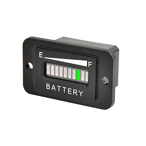 Runleader 48V LED Batteriestandsanzeige,Programmierbare Batterieladeanzeige für Blei-Säure-Trojaner LiFePO4 AGM GEL,Wasserdichtes Design für Golf Cart Gabelstapler Rasenmäher von Runleader