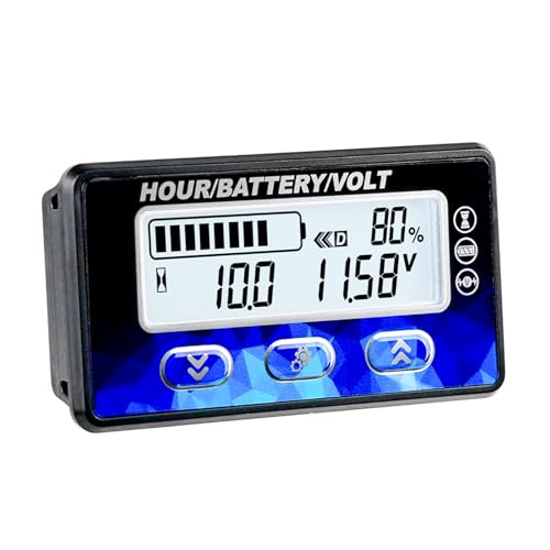 Runleader DC12V bis 48V Mini-Batteriekapazitätsmesser, Voltmeter, TOT-Stundenrekord für Blei-Säure-GEL, LiFePO4, "Trojaner", AGM 18650, Lithium-Batterie-betriebener Golfwagen, Gabelstapler von Runleader