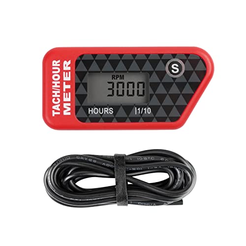 Runleader RL-HM016R Digitaler Betriebsstundenzähler, wasserdichtes Design (Rot) von Runleader