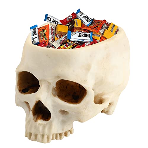 Runmeihe Halloween Süßigkeiten Schüssel Deko, Halloween Ornamente in Horror Schädel förmiger, Halloween Dekoration Totenkopf für Candy Bowl, Blumentopf von Runmeihe