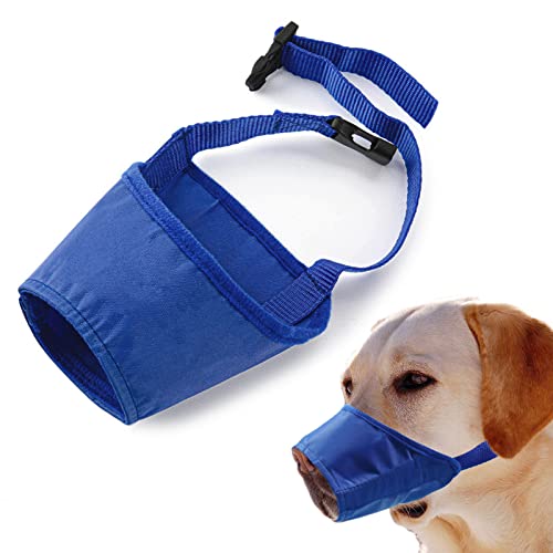 Maulkörbe für Hunde, um Beißen, Fressen, Bellen, Bellen, Nylon, für kleine Hunde mit verstellbarer Schlaufe, sanfter Mundschutz für kleine, mittelgroße und große Hunde (11,9 cm) von Runmeihe