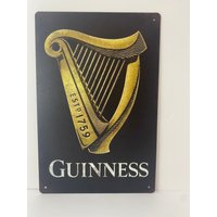 Guinness Bierschild, Bierdekoration Schild, Bier Deko, Bar Dekor Geschenke Für Ihn, 8x11 Metall Blechschild, Irland, Schild von RunnemedeDesign