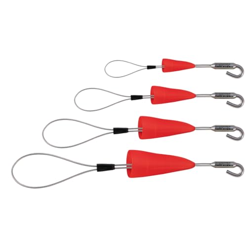 Runpotec Kabelziehschlaufe 4er-Set 10159 mit Haken Kabelziehstrumpf 9120045475821, Silver von Runpotec
