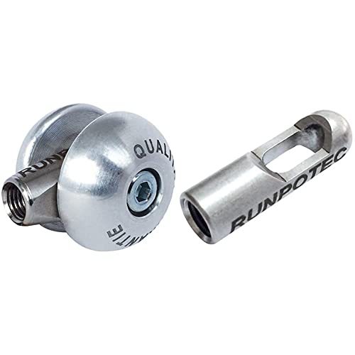 Runpotec Laufrolle, Durchmesser 25 mm, Gewinde RTG, Durchmesser 6 mm, 20279 & Zugöse, Gewinde RTG, Durchmesser 6 mm, 30208 von Runpotec