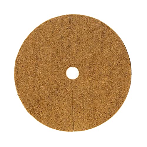 Runsmooth 10 Stück 50cm Kokosfasern Mulchring Baumschutzmatte, Kokos-Mulchscheibe, Kokosmatte Kübelabdeckung/Winterschutz Für Topfpflanzen, Pflanzenschutzmatte, Unkrautschutzmatte von Runsmooth