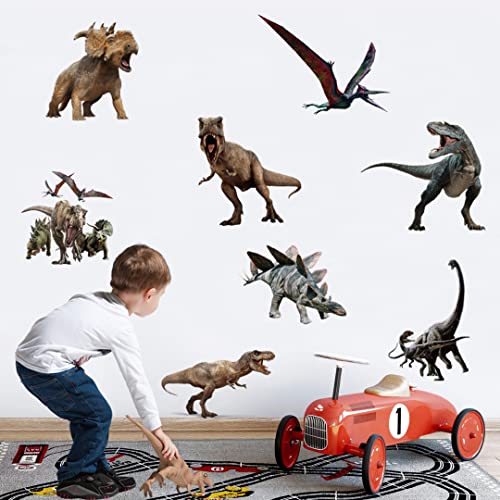 Runtoo Dinosaurier-Wandaufkleber, Abenteuer, 3D-Wandaufkleber für Jungenzimmer, Babyzimmer, Spielzimmer, Schlafzimmer, Wanddekoration von Runtoo