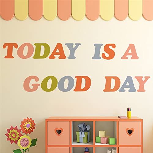 Runtoo Inspirierende Wandaufkleber mit Zitaten "Today is a Good Day" Wandaufkleber Spruch Schlafzimmer Wohnzimmer Wanddekoration von Runtoo