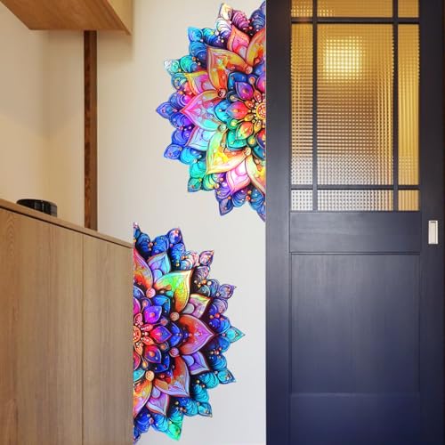 Runtoo Mandala-Wandaufkleber, Metallic-Effekt, zum Abziehen und Aufkleben, 3D-Lotusblumen-Wandaufkleber für Wohnzimmer, Schlafzimmer, Yoga, Kopfteil-Dekoration Runtoo Mandala-Wandaufkleber, Metallic-Effekt, zum Abziehen und Aufkleben, 3D-Lotusblumen-Wandaufkleber für Wohnzimmer, Schlafzimmer, Yoga, Kopfteil-Dekoration von Runtoo