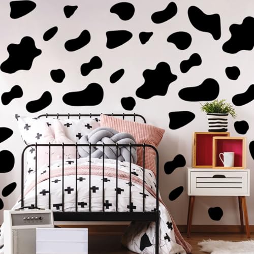 Runtoo Wandaufkleber mit großem Kuhdruck, moderne Kuh-Punkte, Wandaufkleber, Schwarz gepunktet, Wanddekoration für Badezimmer, Schlafzimmer, Baby, Kinderzimmer, Klassenzimmer Runtoo Wandaufkleber mit großem Kuhdruck, moderne Kuh-Punkte, Wandaufkleber, Schwarz gepunktet, Wanddekoration für Badezimmer, Schlafzimmer, Baby, Kinderzimmer, Klassenzimmer von Runtoo