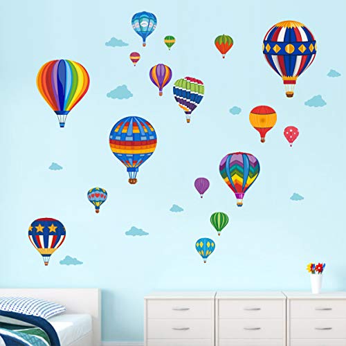 Runtoo Wandtattoo Heißluftballons Wandsticker Bunt Wandaufkleber Wanddeko für Wohnzimmer Schlafzimmer Kinderzimmer Runtoo Wandtattoo Heißluftballons Wandsticker Bunt Wandaufkleber Wanddeko für Wohnzimmer Schlafzimmer Kinderzimmer von Runtoo