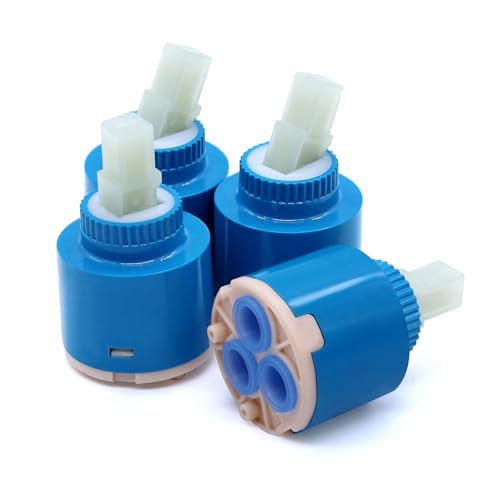 RUNYU 4 Stück Kartusche Wasserhahn 35mm Keramik Kartusche für Wasserhahn Ersatzteile Spüle Zubehör Küchenarmatur Waschtischarmatur von Runyu