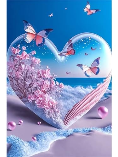 Diamond Painting,5D Diamant Painting DIY Bastelset Erwachsene Full Diamant Fantasieblume Diamond Art Bilder,Kinder Stickerei Round Diamond Malen Nach Zahlen Set,für Zuhause Wand Deko 45x55cm-657 von Ruohuo