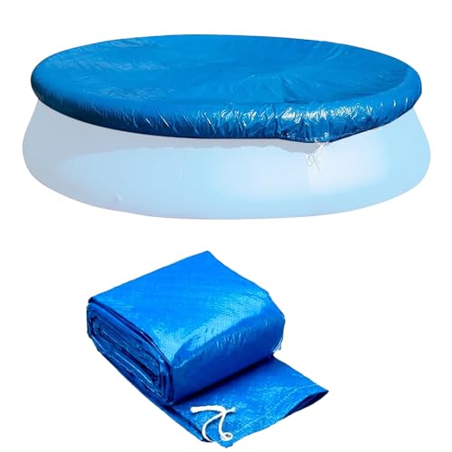 Ruolin Poolabdeckung Rechteckig, Blau Pool Abdeckplane Regensichere Staubdicht UV-beständig für Planschbecken Rechteckig Aufblasbarer Pool und Rectangular Frame Pool (183 x 183 cm) von Ruolin