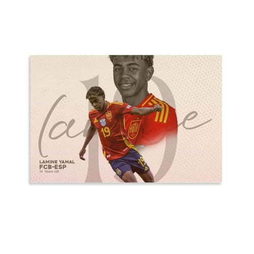 Ruoshuo Lamine Yamal Poster, Fußballspieler, Leinwand, Gemälde, Poster, Wandkunst, dekoratives Bild, Drucke, moderne Dekoration, 40,6 x 61 cm Ruoshuo Lamine Yamal Poster, Fußballspieler, Leinwand, Gemälde, Poster, Wandkunst, dekoratives Bild, Drucke, moderne Dekoration, 40,6 x 61 cm von Ruoshuo