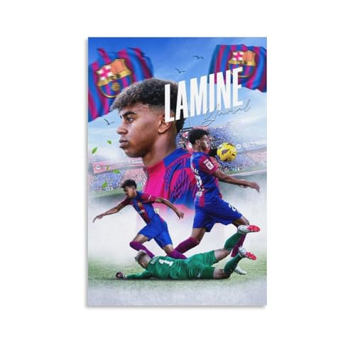 Ruoshuo Lamine Yamal Poster, Fußballspieler, Leinwandkunst, Poster und Wandkunst, Bilddruck, moderne Familiendekoration, Poster, 40,6 x 61 cm (40 x 60 cm) von Ruoshuo