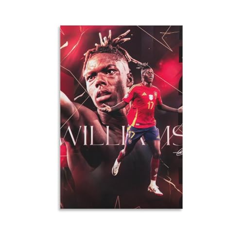 Ruoshuo Nico Williams Poster, Fußballer, Leinwand, Wandkunst, Poster, dekorativ, modern, Heimdruck, Bild, Kunstwerke, Poster, 40,6 x 61 cm Ruoshuo Nico Williams Poster, Fußballer, Leinwand, Wandkunst, Poster, dekorativ, modern, Heimdruck, Bild, Kunstwerke, Poster, 40,6 x 61 cm von Ruoshuo