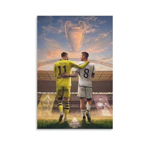 Ruoshuo Toni Kroos cooles Poster, Fußballspieler-Druck, Fotokunst, Malerei, Leinwand, Poster, Zuhause, moderne Dekoration, Poster, 40,6 x 61 cm (40 x 60 °C) von Ruoshuo