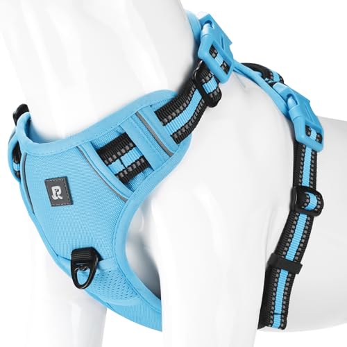 Hundegeschirr Brustgeschirr Welpen Verstellbar Geschirr Hund Reflektierend Atmungsaktiv Hundegeschirr für Kleine Mittlegroße Groß Hunde von Ruoxzzsu