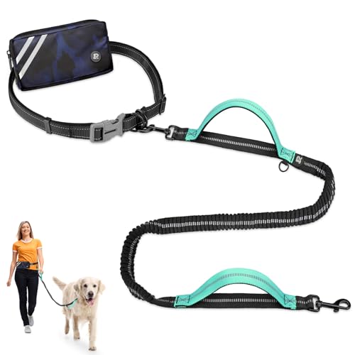 Joggingleine Hunde, Freihändig Laufleine für Hunde, Bauchgurt Hundeleine zum Joggen Laufen Wandern mit Dual Griffe, Reflektierende Nähte Joggingleine Hunde, Freihändig Laufleine für Hunde, Bauchgurt Hundeleine zum Joggen Laufen Wandern mit Dual Griffe, Reflektierende Nähte von Ruoxzzsu