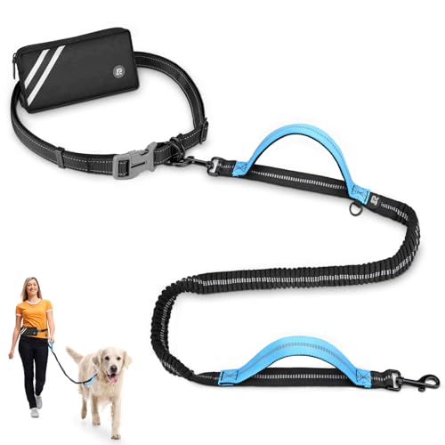 Joggingleine Hunde, Freihändig Laufleine für Hunde, Bauchgurt Hundeleine zum Joggen Laufen Wandern mit Dual Griffe, Reflektierende Nähte Joggingleine Hunde, Freihändig Laufleine für Hunde, Bauchgurt Hundeleine zum Joggen Laufen Wandern mit Dual Griffe, Reflektierende Nähte von Ruoxzzsu