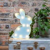 Blue Bunny Metall Led Nachtlicht - Batteriebetrieben Kinderzimmer Dekor, Neue Babygeschenke, Geburtstagsgeschenke, Für Kinder von RupandFornCreative