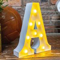 Buchstabe A - Metall Karneval Style Partyzelt Licht, Led Leuchtbuchstabe Batteriebetrieben | Verschiedene Farben Perfektes Nachtlicht Geschenkidee von RupandFornCreative