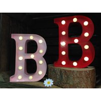 Buchstabe B - Metall Karneval Style Partyzelt Licht, Led Leuchtbuchstabe Batteriebetrieben | Verschiedene Farben Perfektes Nachtlicht Geschenkidee von RupandFornCreative