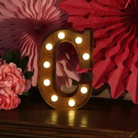 Buchstabe C - Metall Karneval Stil Laufschrift Licht, Led Leuchtbuchstabe Batteriebetrieben | Verschiedene Farben Perfektes Nachtlicht Geschenkidee von RupandFornCreative