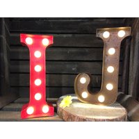 Buchstabe I - Metall Karneval Style Partyzelt Licht, Led Leuchtbuchstabe Batteriebetrieben | Verschiedene Farben Perfektes Nachtlicht Geschenkidee von RupandFornCreative