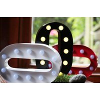 Buchstabe O - Metall Karneval Stil Festzelt Licht, Led Leuchtbuchstabe Batteriebetrieben | Verschiedene Farben Perfektes Nachtlicht Geschenkidee von RupandFornCreative