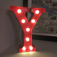 Buchstabe Y - Metall Karneval Style Partyzelt Licht, Led Leuchtbuchstabe Batteriebetrieben | Verschiedene Farben Perfektes Nachtlicht Geschenkidee von RupandFornCreative