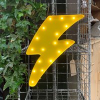Gelb Lightning Bolt - Metall Festzelt Licht Batteriebetrieben Nachtlicht, Schlafzimmer Dekor Spielzimmer, Geburtstagsgeschenk von RupandFornCreative