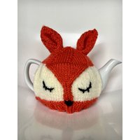 Fuchs Handgestrickter Teewärmer. Teeliebhaber Teatime-Genuss von RupertsHouse