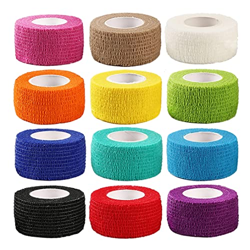 Ruqingg Selbstklebiger Verband selbstklebbares atmungsaktives Tierband Nicht gewebter elastischer Zusammenhalt von 12 pcs Ruqingg Selbstklebiger Verband selbstklebbares atmungsaktives Tierband Nicht gewebter elastischer Zusammenhalt von 12 pcs von Ruqingg