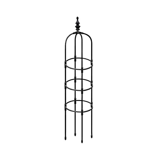 150cm Rankhilfe Obelisk Metall Ranksäule mit Kunststoffbeschichteten Witterungsbeständig Freistehend Kletterpflanzen von Rurunklee
