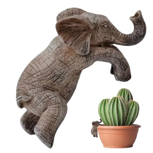 Rurunklee Blumenkasten-Figur Elefant, Topfbügel in Elefantenform, Topfranddekoration, Elefanten-Topf-Dekoration, Aufhänger, Blumentopf, für den Garten Rurunklee Blumenkasten-Figur Elefant, Topfbügel in Elefantenform, Topfranddekoration, Elefanten-Topf-Dekoration, Aufhänger, Blumentopf, für den Garten von Rurunklee