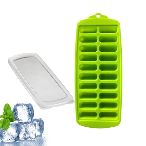 Rurunklee Eiswürfelform, Eiswürfelform, Silikonform mit langem Band mit Deckel, Eiswürfelform, wiederverwendbar, Keks- und Butterform für Bar, Zimmer Rurunklee Eiswürfelform, Eiswürfelform, Silikonform mit langem Band mit Deckel, Eiswürfelform, wiederverwendbar, Keks- und Butterform für Bar, Zimmer von Rurunklee