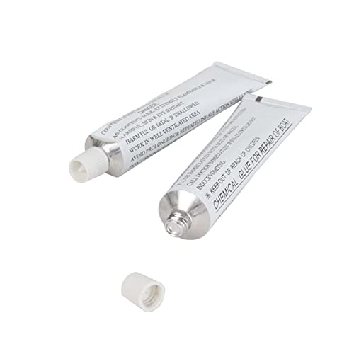 Rurunklee Flüssiges PVC Reparatur Kleber für Schlauchboote Su p Flickzeug für Pool Pool Spa Luftmatratzen Wasserbett Luftbett Airtrack Wathose Funktioniert Auf PVC Materialien -2 x 30ml von Rurunklee