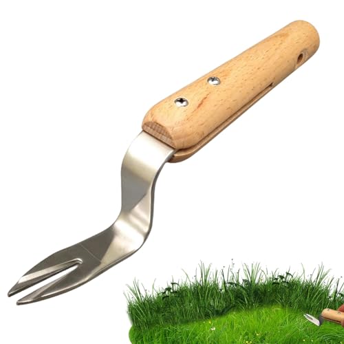 Rurunklee Manuelles Unkrautwerkzeug, Gartenwerkzeug zum Unkrautjäten, Werkzeug zur Unkrautentfernung aus Edelstahl | Manueller Unkrautentferner, Unkrautgabel von Rurunklee