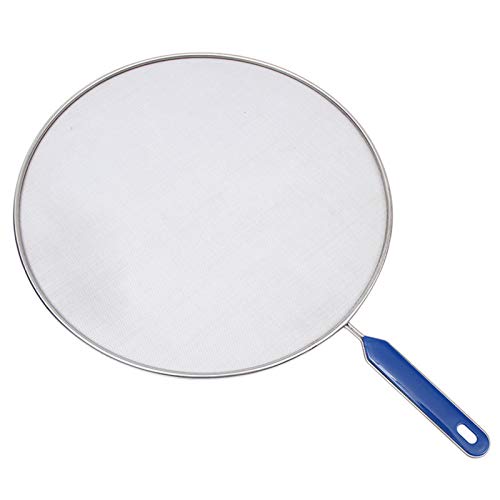 Rurunklee Spritzschutz | Pfannen Spritzschutz | Spritzer Schirm Schutz|Bratpfanne Öl Proofing Deckel | Spritzschutzsieb | Fettschutz | Ø 21-33 cm | Edelstahl | Spülmaschinengeeignet von Rurunklee