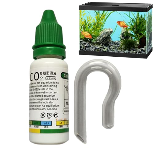 Rurunklee Wasser-CO2-Glas-Tropfenprüfer, CO2-Kit, funktionales CO2-Kit, schnellster CO2-Tropfen-Checker für CO2-System, Aquarium von Rurunklee